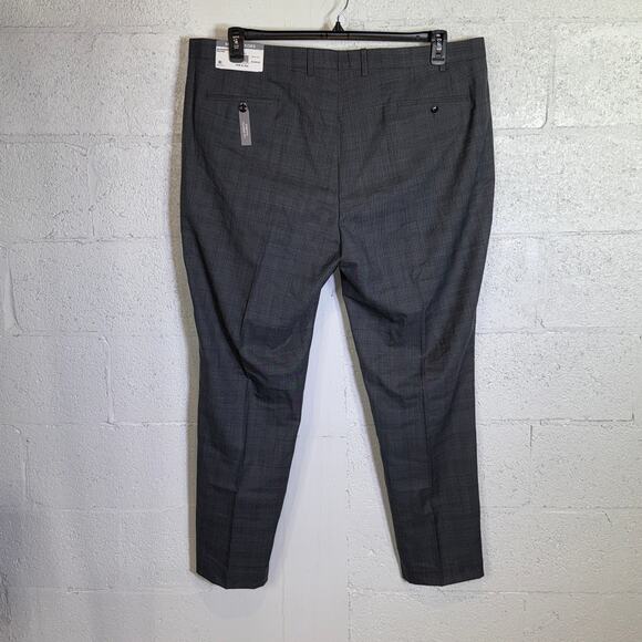 Michael Kors Men's Plaid Classic Wool-Blend Stretch Suit Pants grey 44x32 $190 - Picture 9 of 10